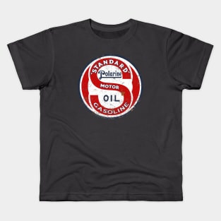 Standard Polarine Motor Oil vintage rusted sign Kids T-Shirt